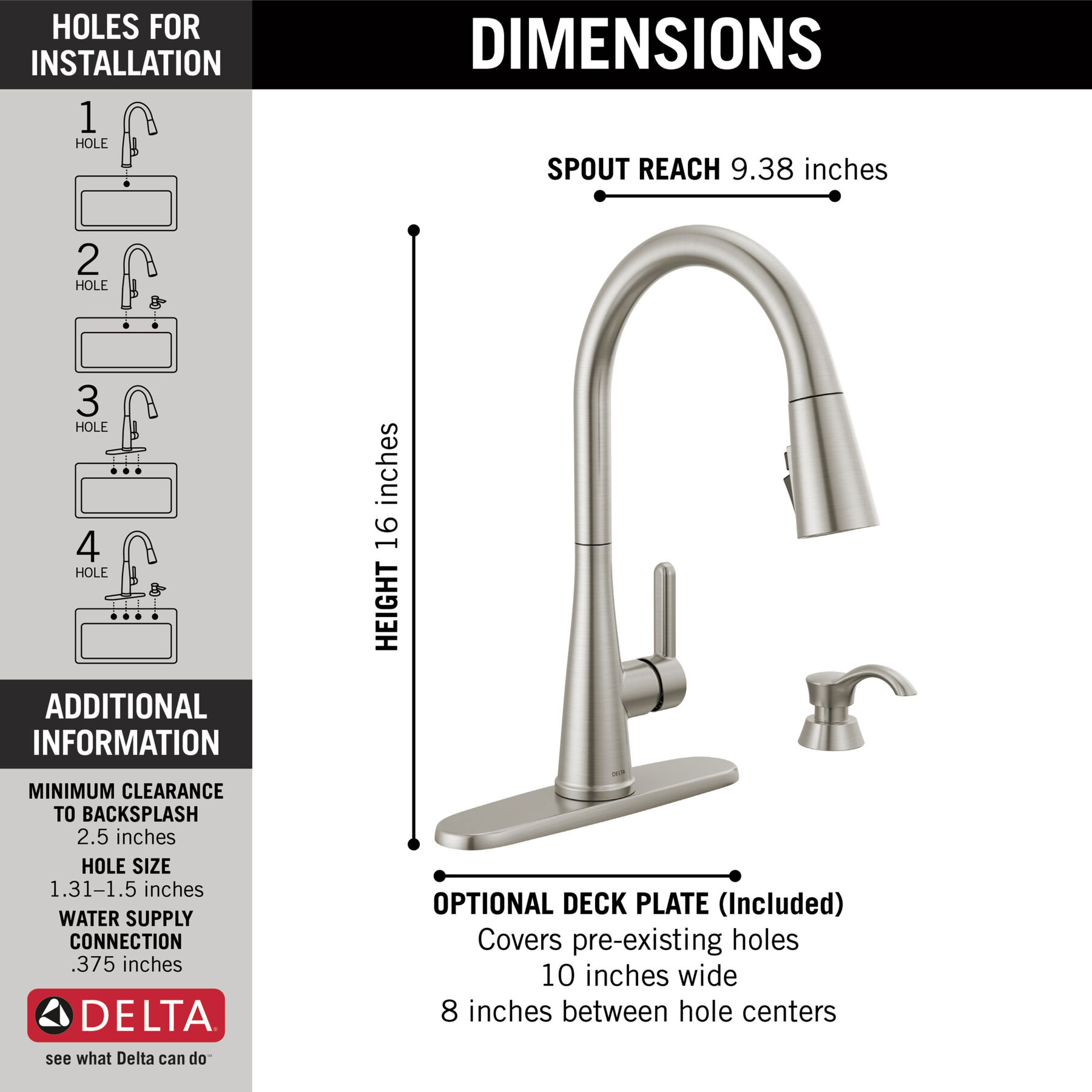 Pull-Down Kitchen Faucet 1L w/Soap (Recertified), image 2