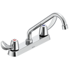 Two Handle 8 In Cast Deck-Mount Faucet