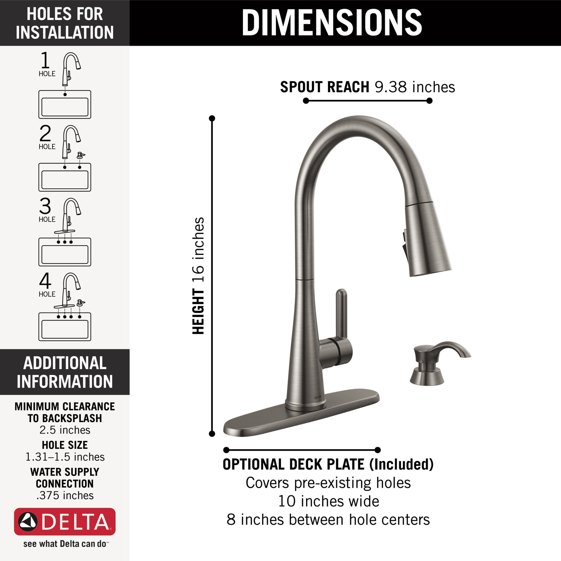 Single Handle Pull-Down Kitchen Faucet with Soap Dispenser and ShieldSpray® Technology, image 2