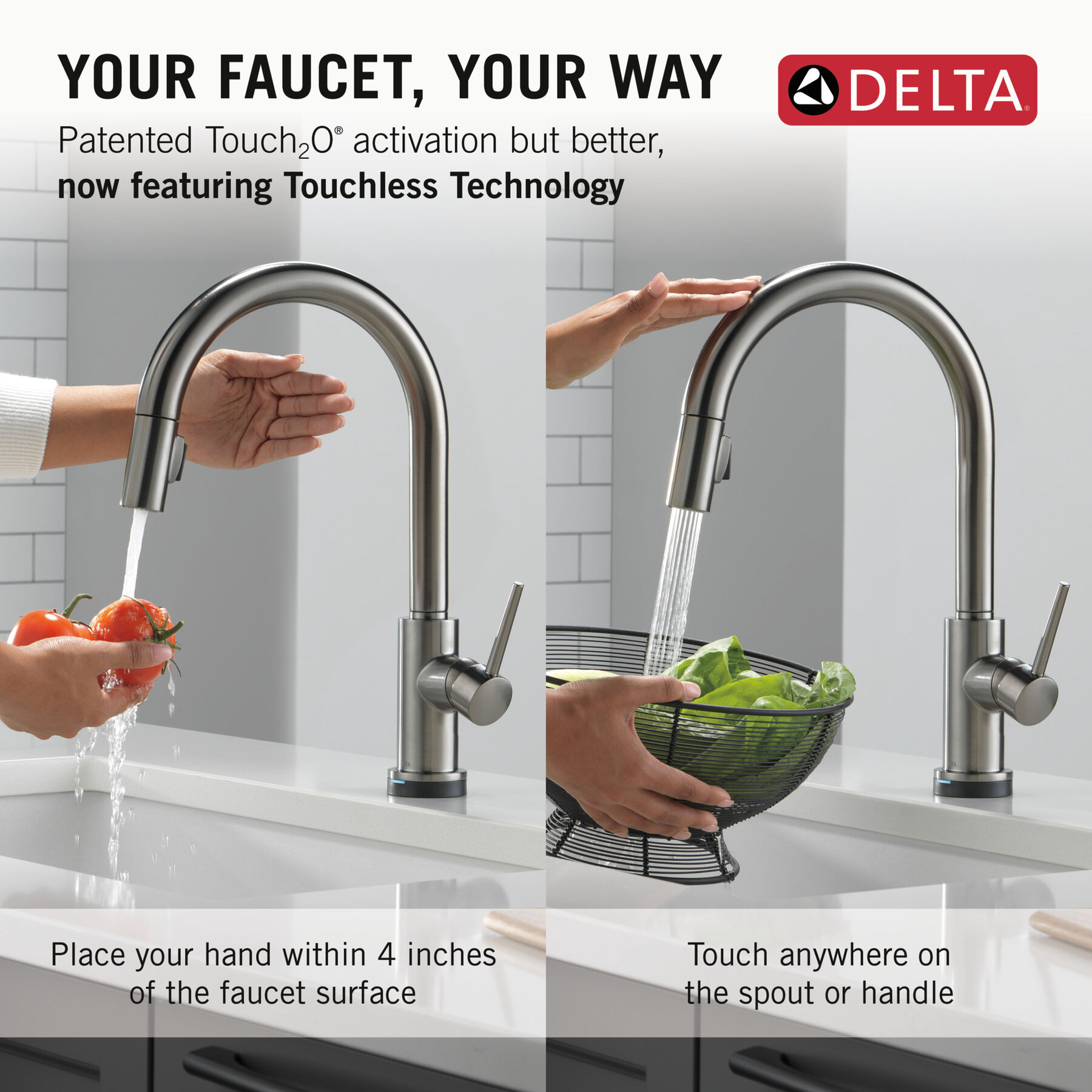 Touch<sub>2</sub>O® Technology Kitchen Faucet with Touchless Technology, image 11