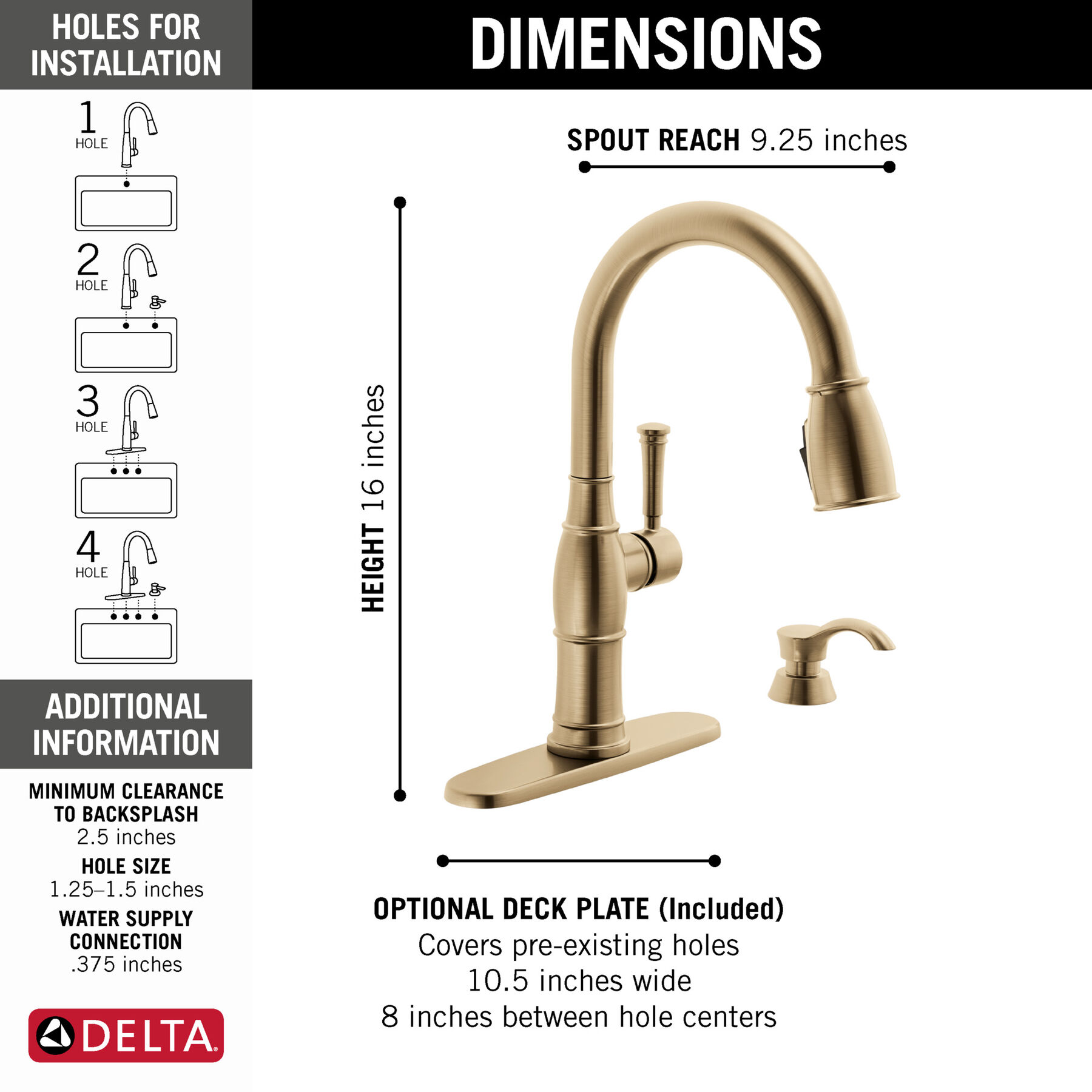 Pull-Down Kitchen Faucet w/Soap (Recertified)