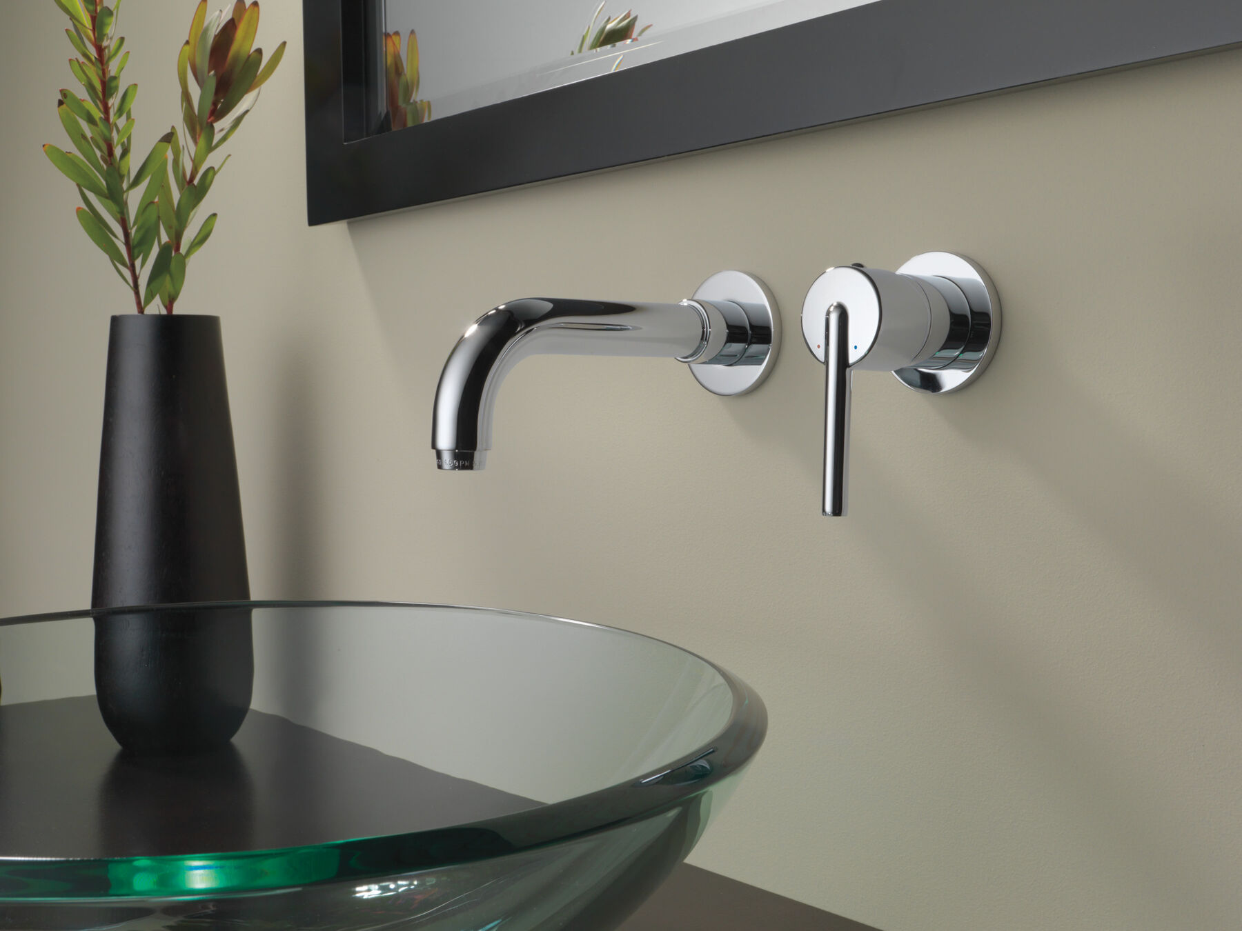 Single Handle Wall Mount Bathroom Faucet Trim (Recertified)