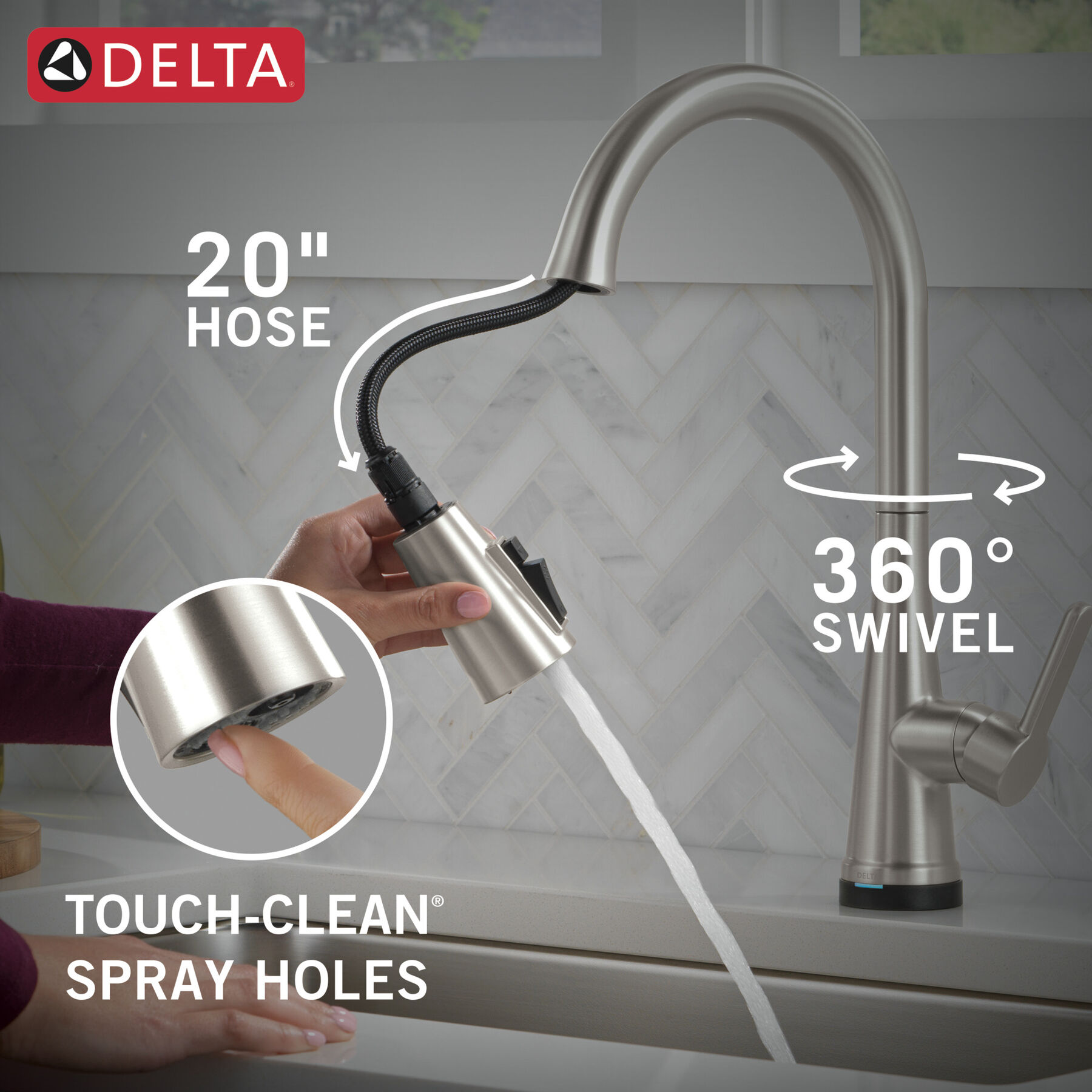 Touch2O&reg; Pull-Down Kitchen w/Soap (Recertified)