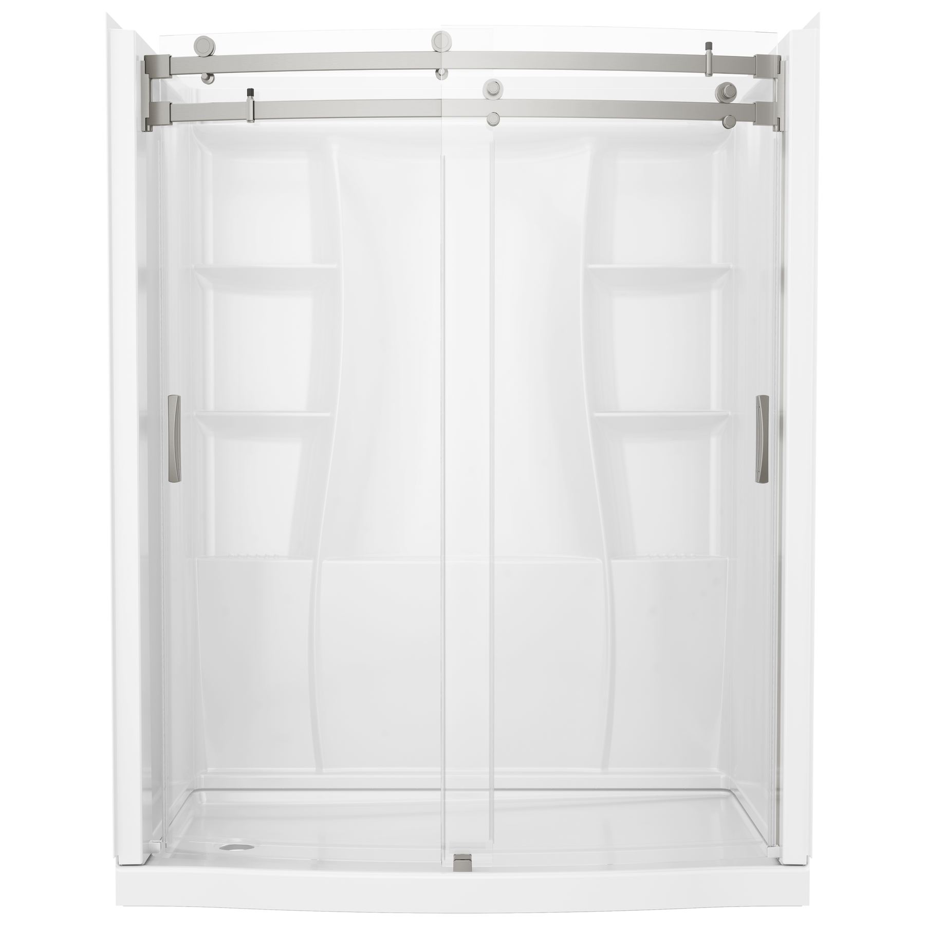 60 x 32" Curved Alcove Shower Base with Left Drain, image 13
