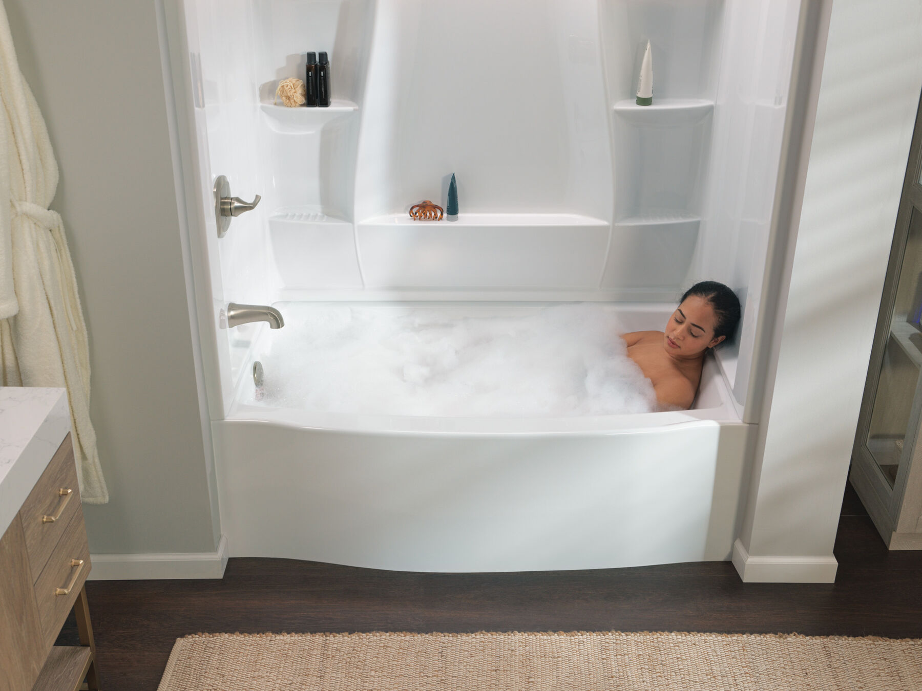 Classic 500 Curve Alcove Bathtub Left Drain 60x32", image 9