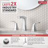 Two Handle Widespread Bathroom Faucet - Metal Pop-Up
