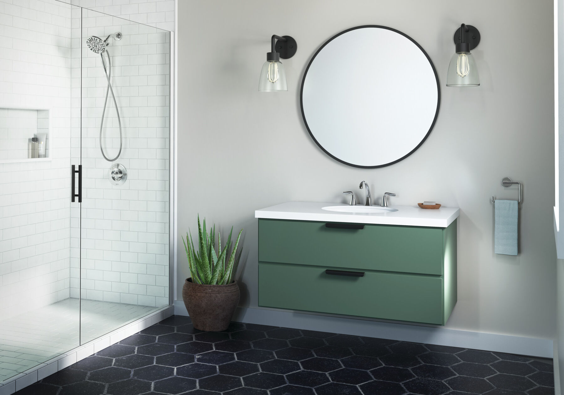 Widespread Lavatory Faucet with Shower Trim Bundle - 14 Series, image 4