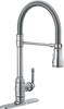 Single Handle Pull-Down Kitchen Faucet With Spring Spout