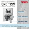 Angular Modern Monitor® 17 Series Valve Trim with 3-Setting Integrated Diverter