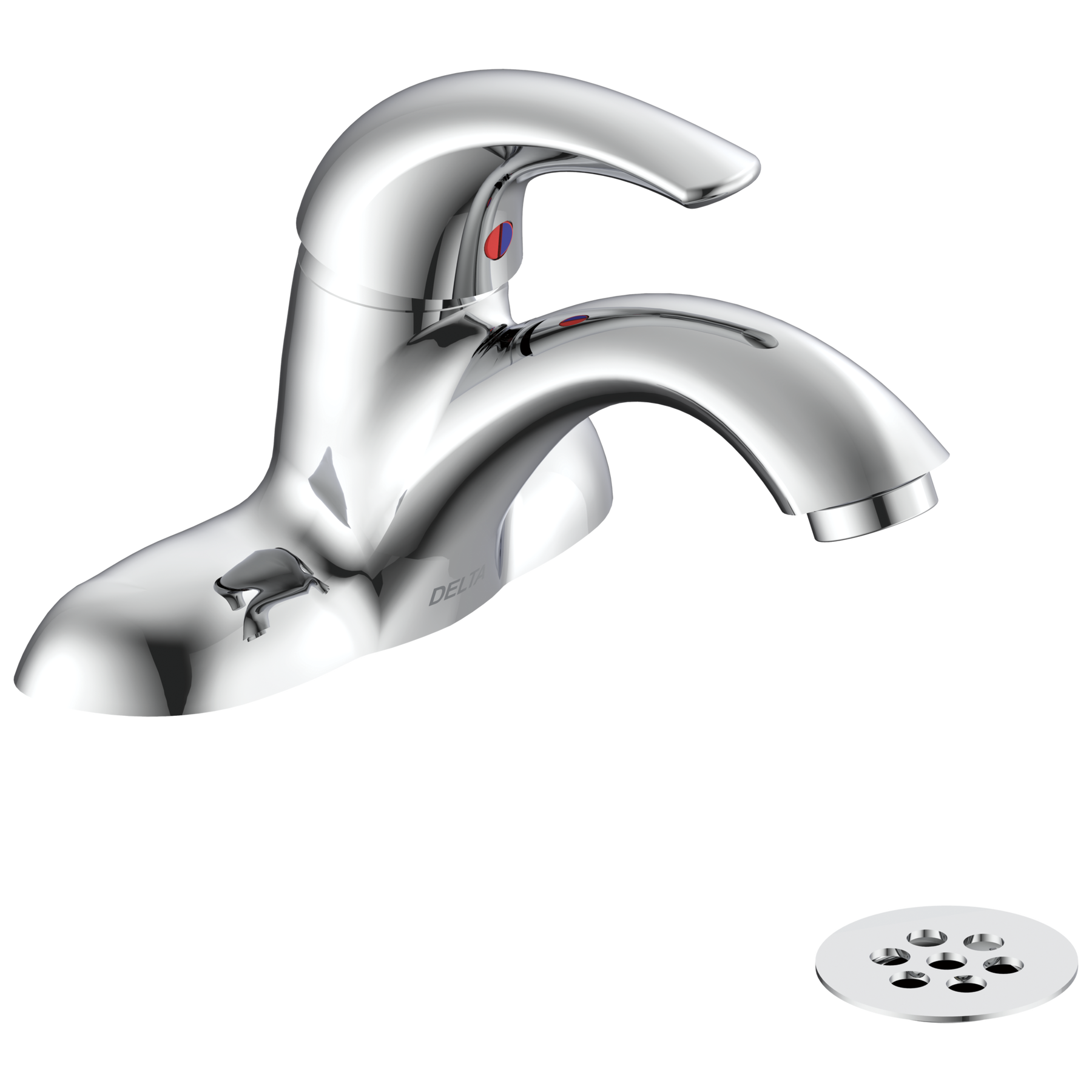 Single Handle Centerset Lavatory Faucet with Grid Strainer