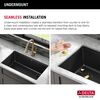 30&rdquo; Granite Composite Workstation Kitchen Sink Undermount Single Bowl with WorkFlow&trade; Ledge and Accessories in Metallic Black