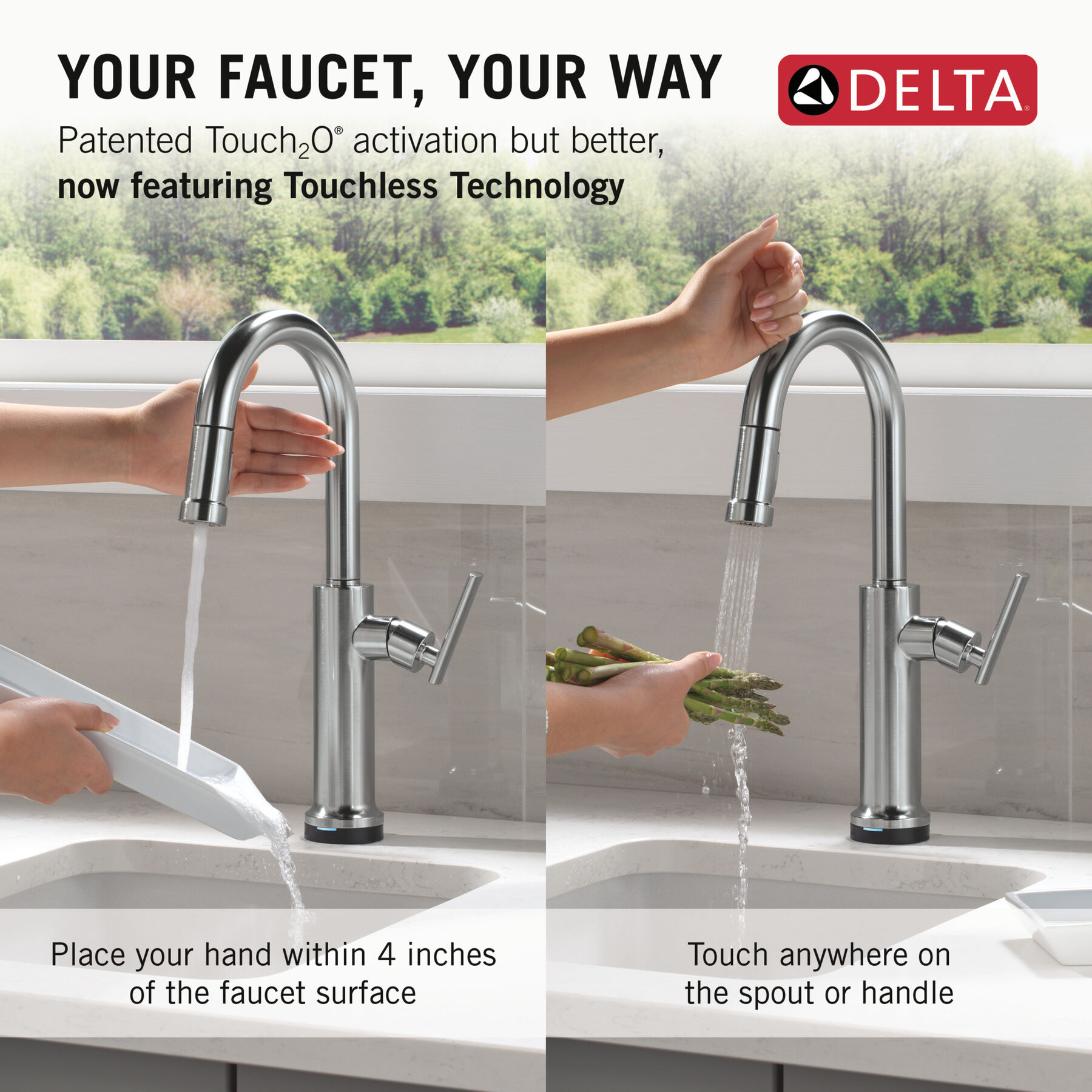 Touch2O&reg; Technology Bar / Prep Faucet with Touchless Technology