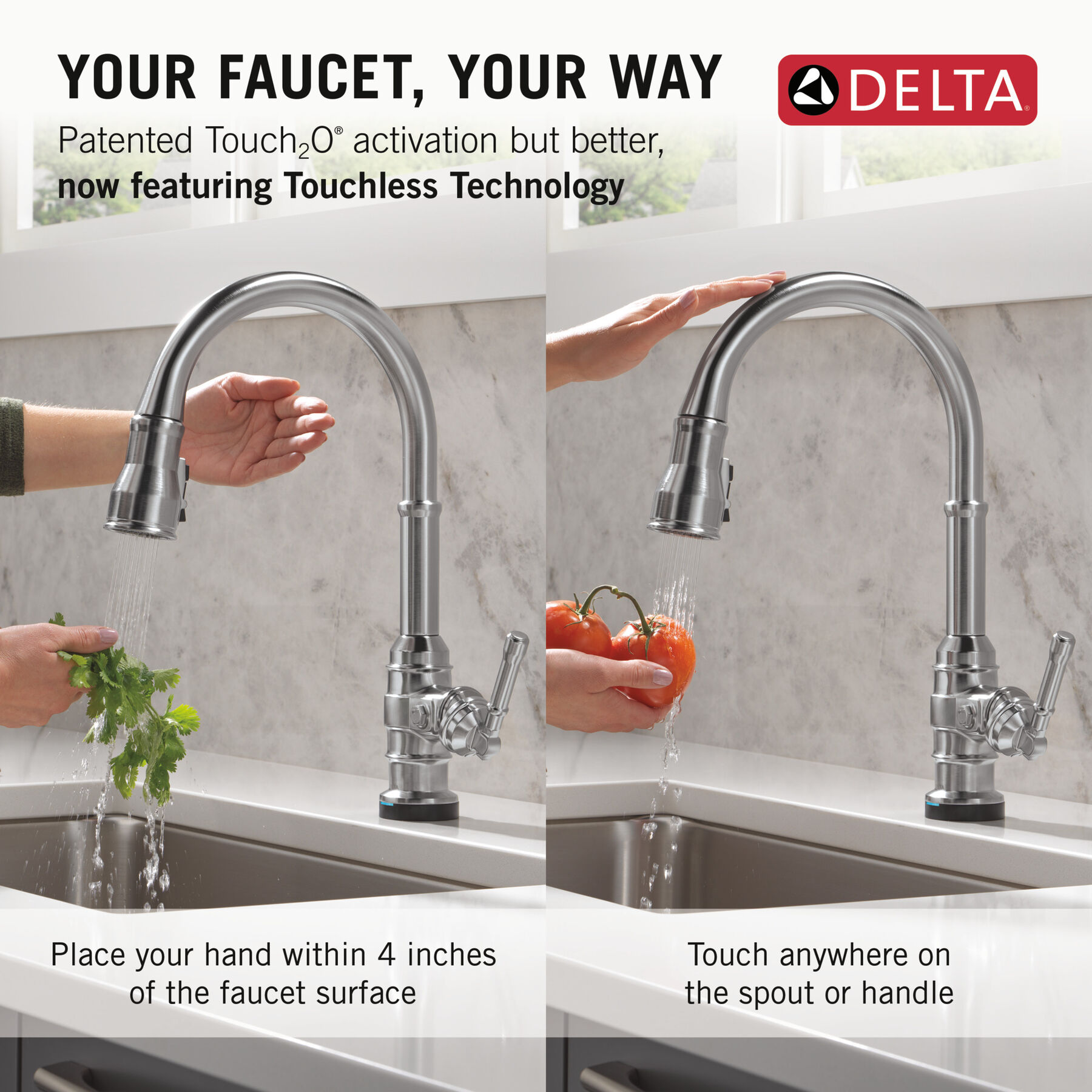 Touch<sub>2</sub>O® Technology Kitchen Faucet with Touchless Technology, image 11