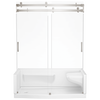 60x32 Alcove Shower Base with Door Bundle - Right Seat Left Drain Curve