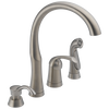 Single Handle Kitchen Faucet with Spray & Soap Dispenser (Recertified)