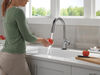 Touch2O with Touchless Technology Single Handle Pull-Down Kitchen Faucet with Soap Dispenser