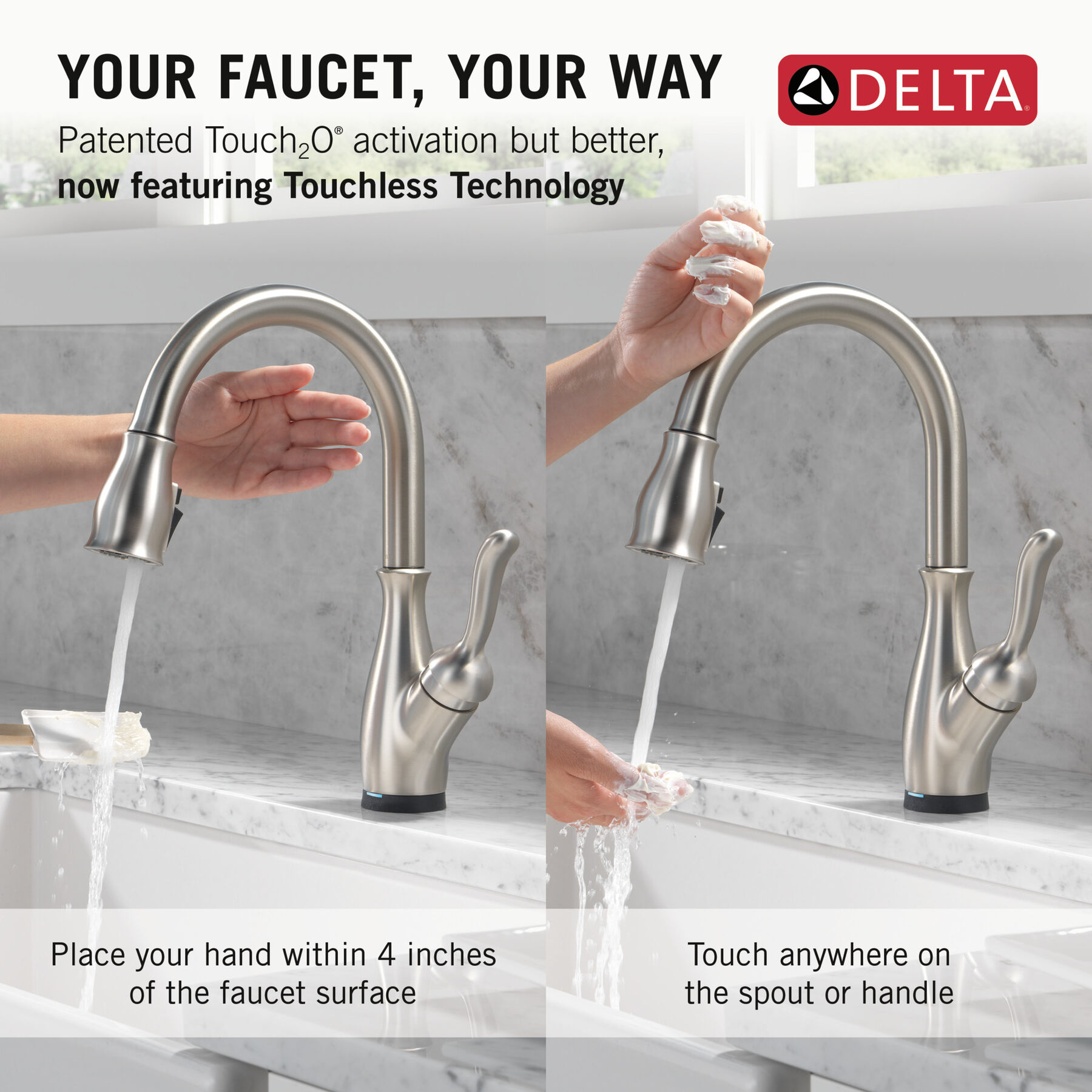 Touch<sub>2</sub>O® Technology Kitchen Faucet with Touchless Technology, image 11