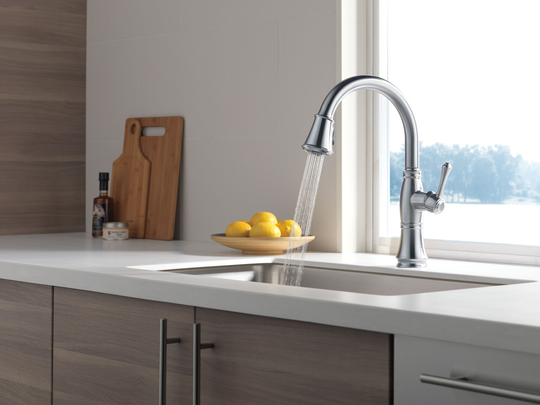 Single Handle Pull-Down Kitchen Faucet (Recertified), image 8