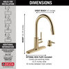 Single Handle Pull-Down Kitchen Faucet with Soap Dispenser (Recertified)