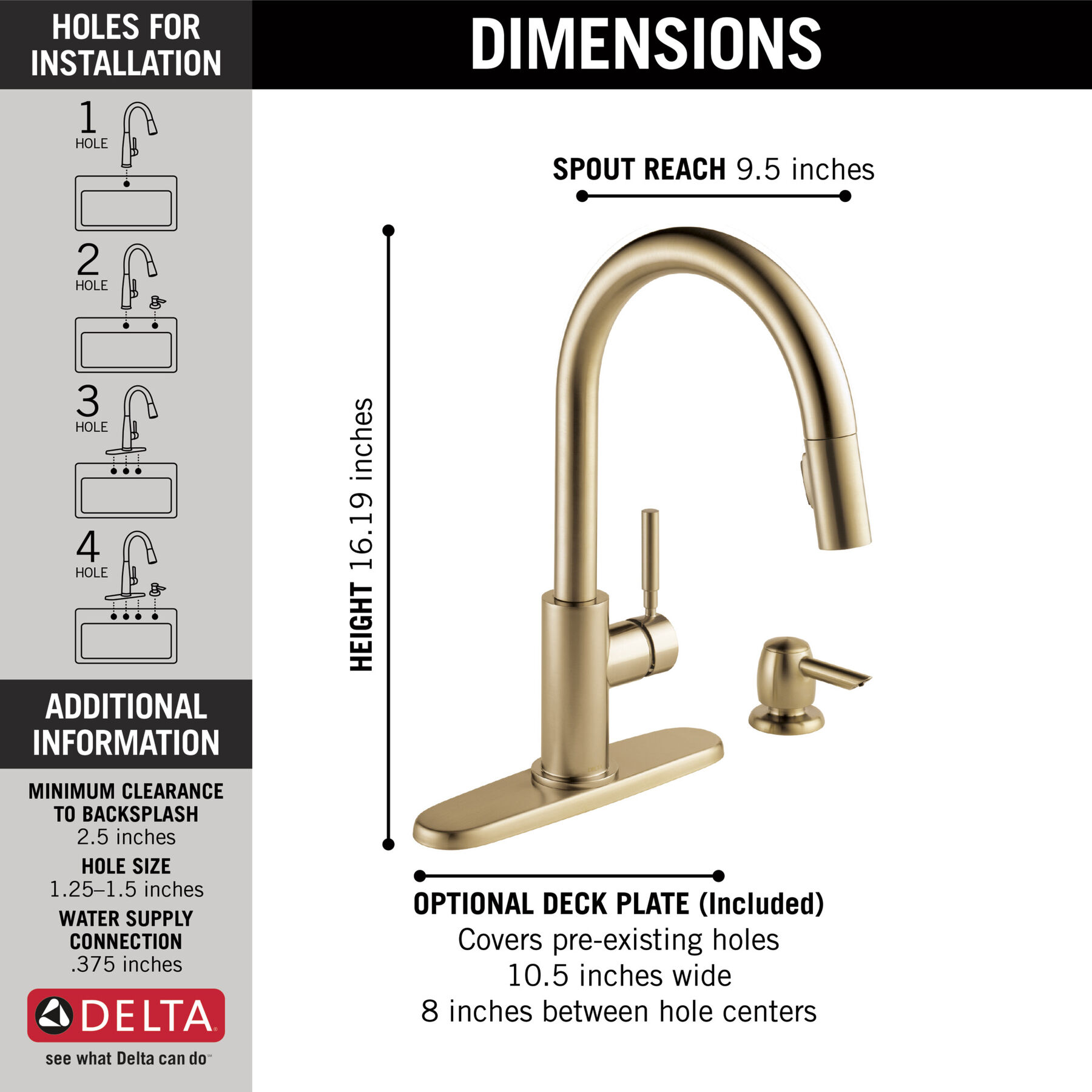 Single Handle Pull-Down Kitchen Faucet with Soap Dispenser (Recertified), image 1