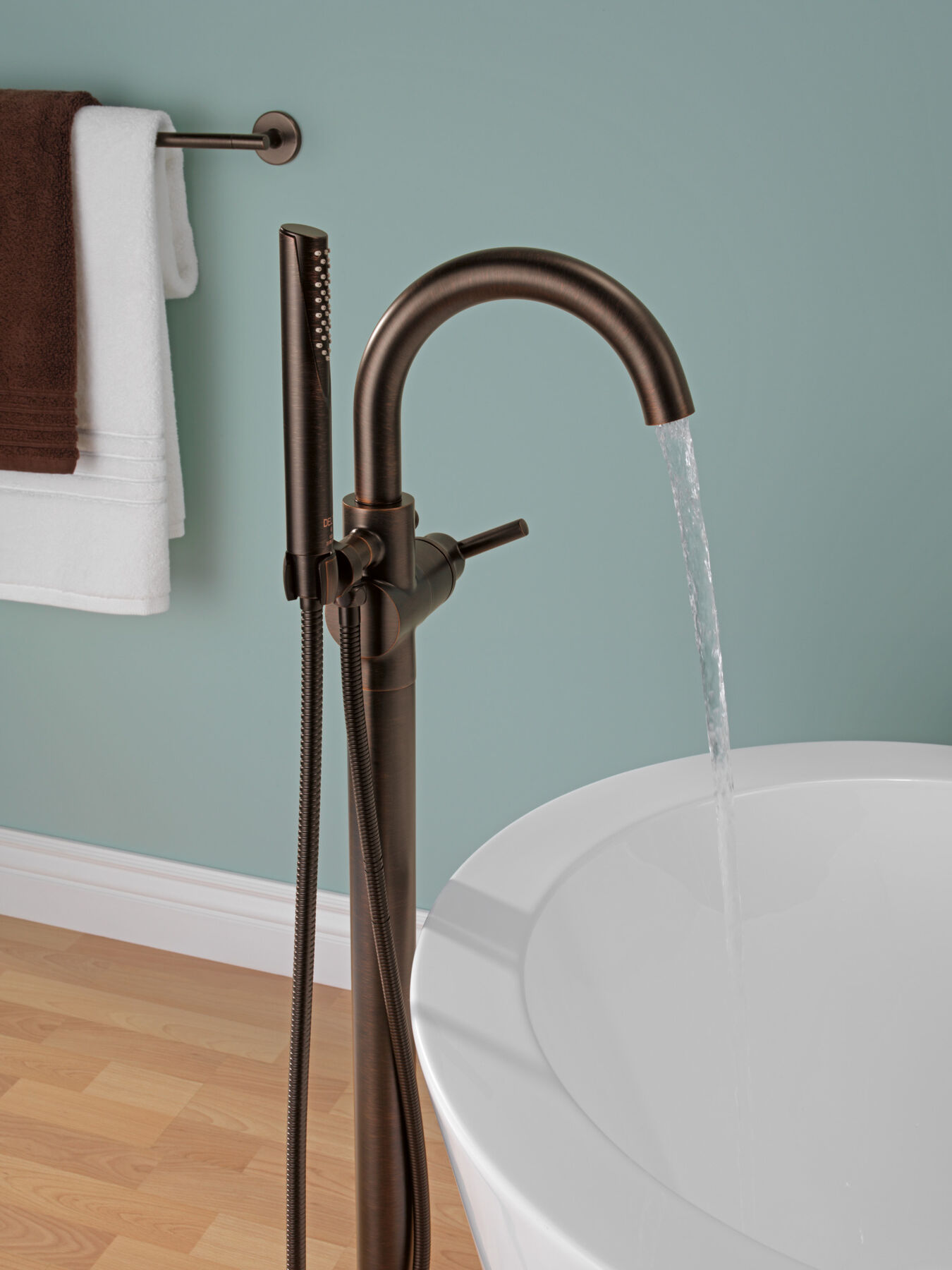 Contemporary Floor-Mount Tub Filler Trim (Recertified)