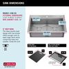 33&rdquo; Workstation Kitchen Sink&nbsp;Drop-In Top Mount&nbsp;16 Gauge&nbsp;Stainless Steel 50/50 Double Bowl with&nbsp;WorkFlow&trade; Ledge&nbsp;and Accessories