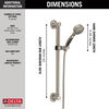 ActivTouch® 9-Setting Hand Shower with Traditional Slide Bar / Grab Bar (Recertified)
