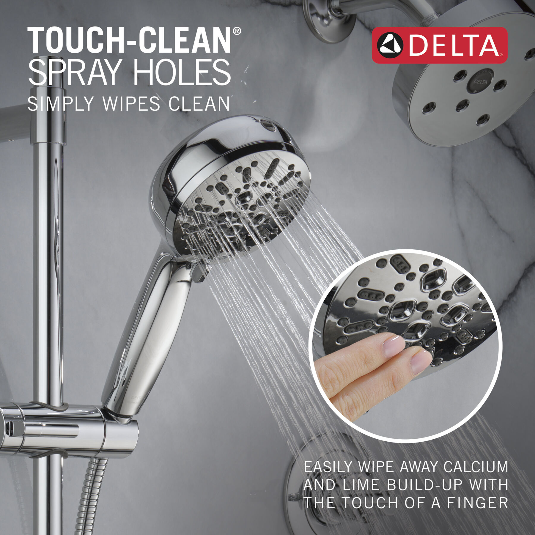 7-Setting Slide Bar Hand Shower with Cleaning Spray, image 16