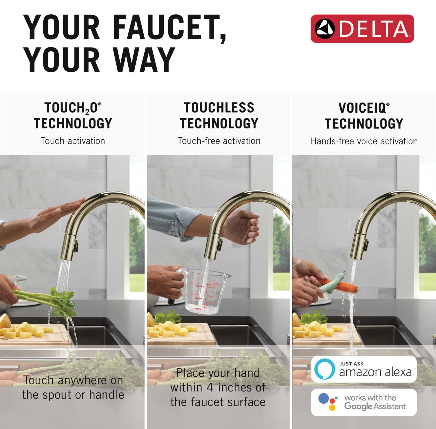 VoiceIQ&reg; Kitchen Faucet with Touch<sub>2</sub>O&reg; Technology with Touchless Technology, image 13