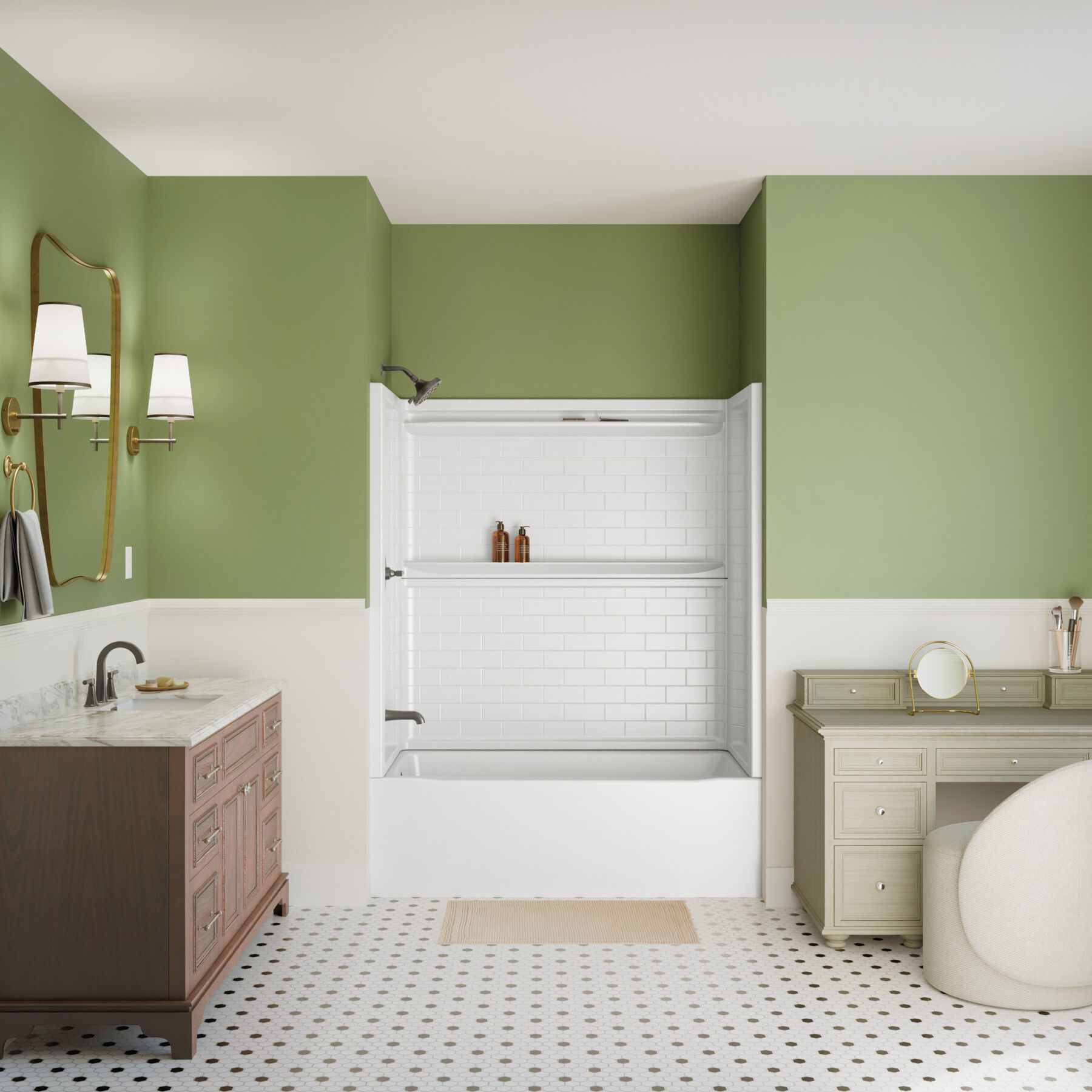 ProCrylic Tile 60 in. x 32 in. Bathtub Wall, image 1