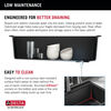 30” Granite Composite Workstation Kitchen Sink Drop-In Top Mount Single Bowl with WorkFlow™ Ledge and Accessories in Black