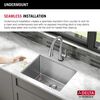 24&rdquo; Undermount Stainless Steel Single Bowl Laundry Utility Kitchen Sink with Accessories