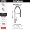 Single-Handle Pull-Down Spring Kitchen Faucet