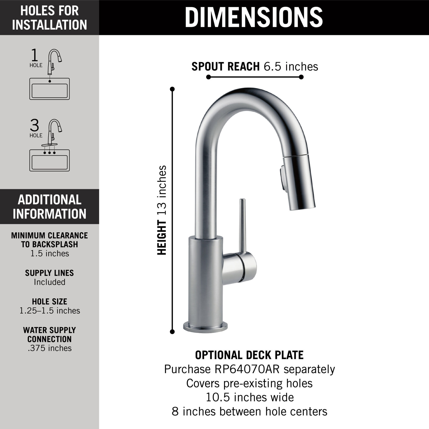 Pull-Down Prep Faucet 1L (Recertified), image 7