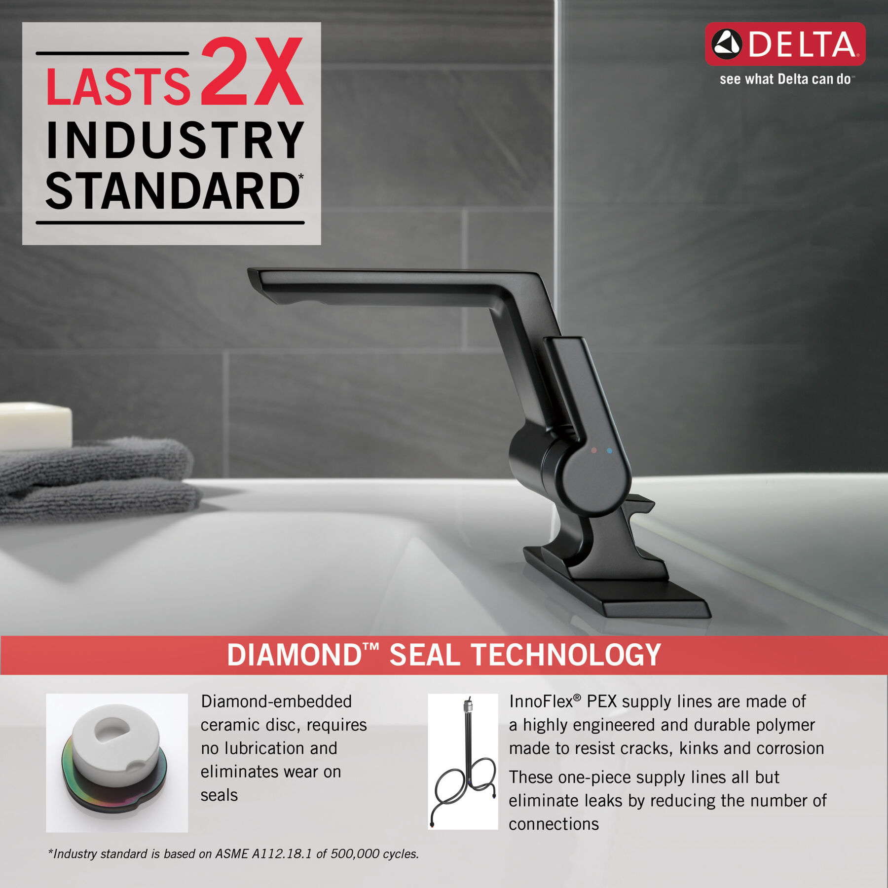 Single-Hole Bathroom Faucet 1L (Recertified), image 1