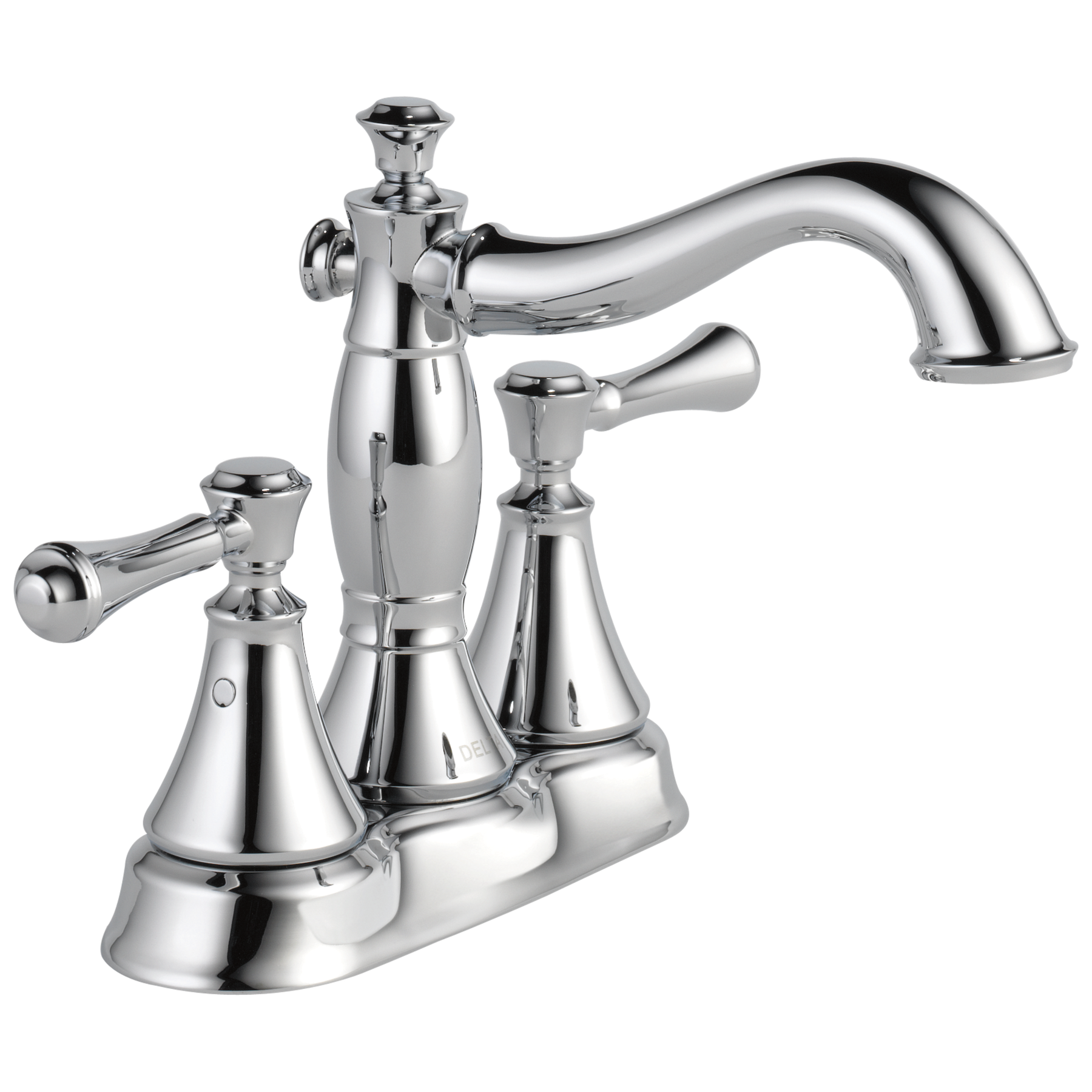 Two Handle Centerset Bathroom Faucet - Metal Pop-Up