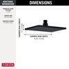 Single Setting Overhead Showerhead