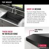 30&rdquo; Granite Composite Workstation Kitchen Sink Drop-In Top Mount Single Bowl with WorkFlow&trade; Ledge and Accessories in Black