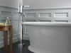 Single Handle Floor Mount Tub Filler Trim with Hand Shower