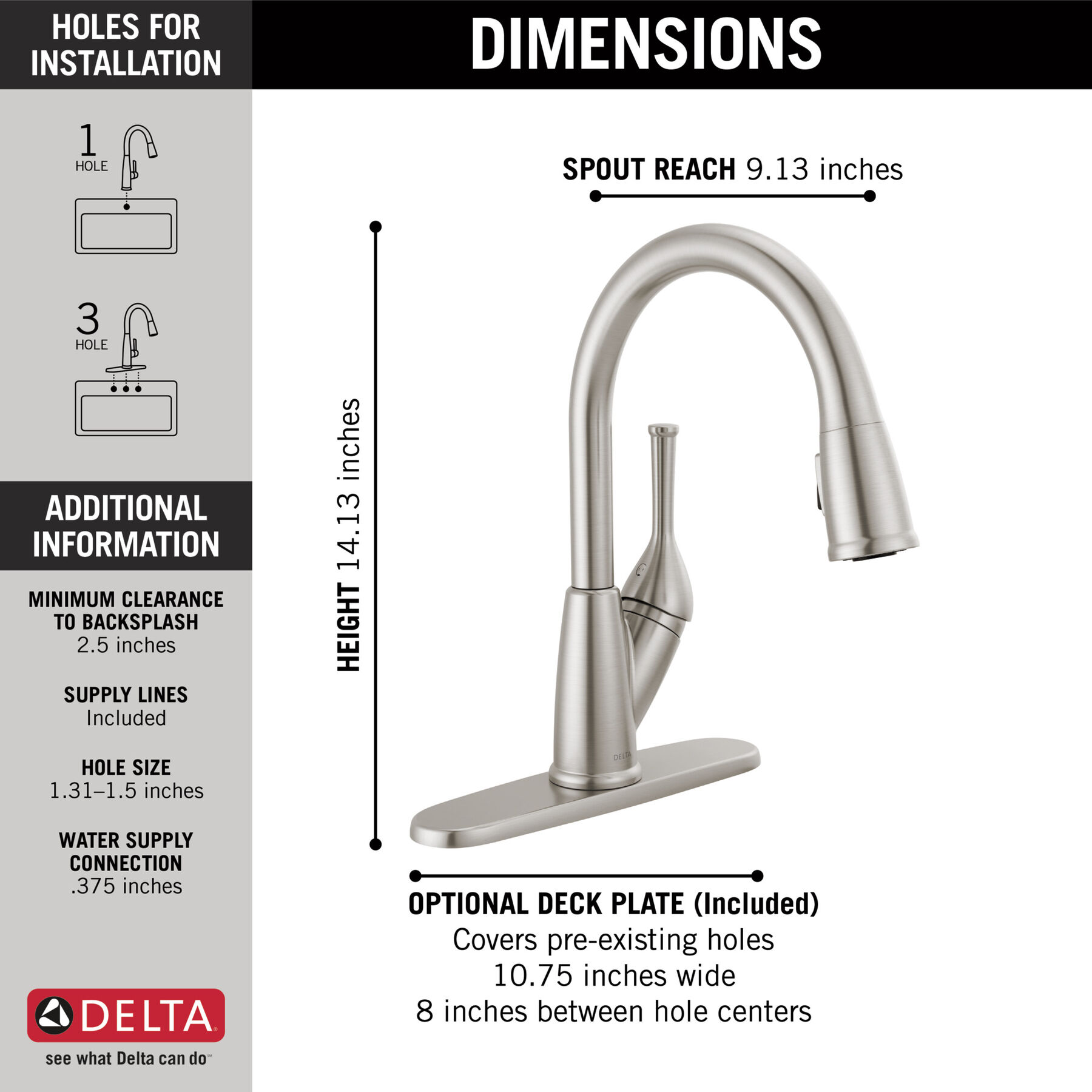 Single Handle Pull-Down Kitchen Faucet (Recertified), image 2
