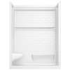 60x32 Alcove Shower Base with Tile Wall Bundle  - Left Seat Right Drain