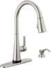 Single Handle Pull-Down Kitchen Faucet with Soap Dispenser and Touch<sub>2</sub>O&reg; Technology Technology