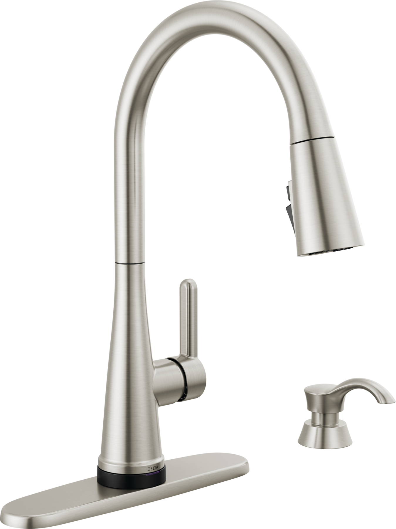 Single Handle Pull-Down Kitchen Faucet with Soap Dispenser and Touch<sub>2</sub>O&reg; Technology Technology
