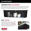 32&rdquo; Granite Composite Workstation Kitchen Sink Undermount Single Bowl with WorkFlow&trade; Ledge and Accessories