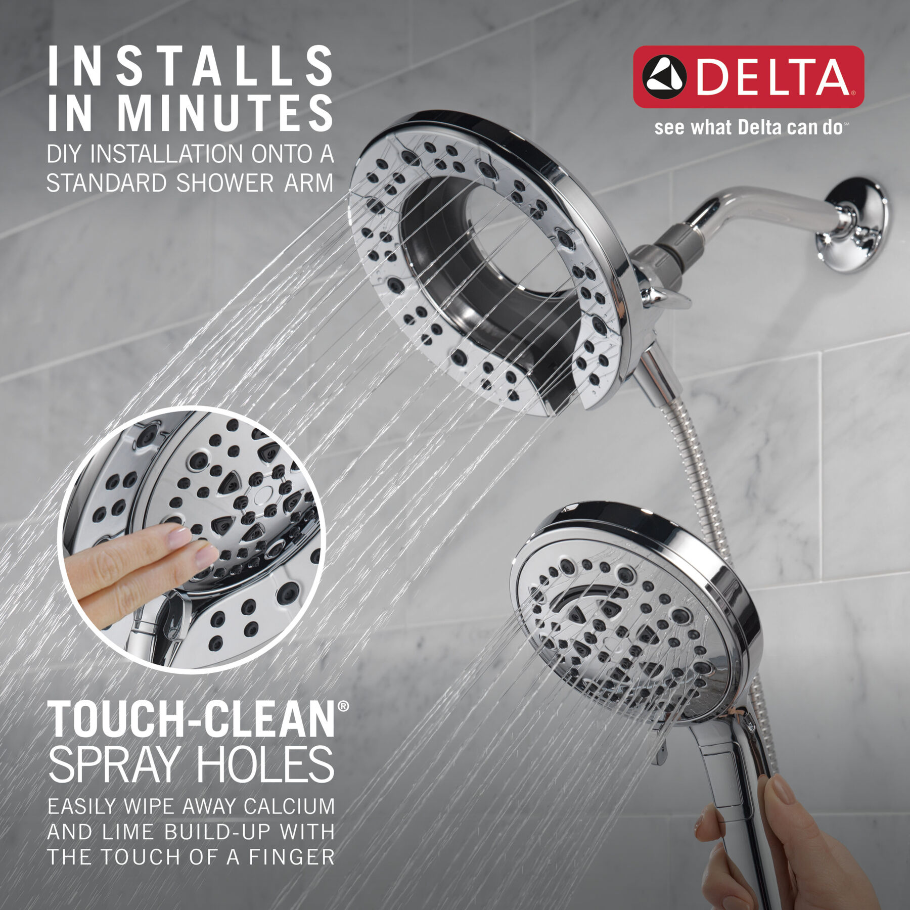 7-Setting In2ition® Two-in-One Shower, image 4