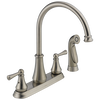 Two Handle Kitchen Faucet with Spray (Recertified)