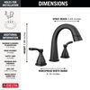 Two Handle Widespreadh Pull Down Bathroo (Recertified)