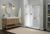 60 x 32" Curved Alcove Shower Base with Left Drain