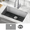 30” Undermount Stainless Steel Single Bowl Kitchen Sink with Accessories