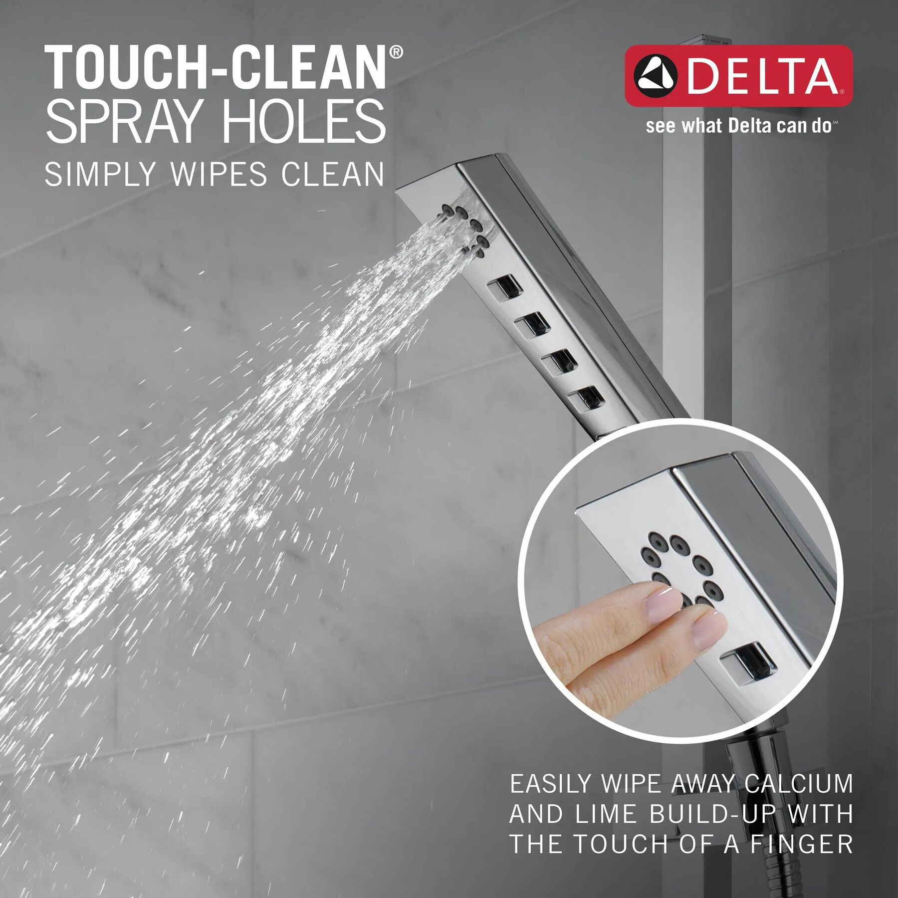 H<sub>2</sub>Okinetic&reg; 3-Setting Slide Bar Hand Shower